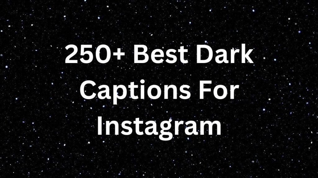 Dark Captions For Instagram